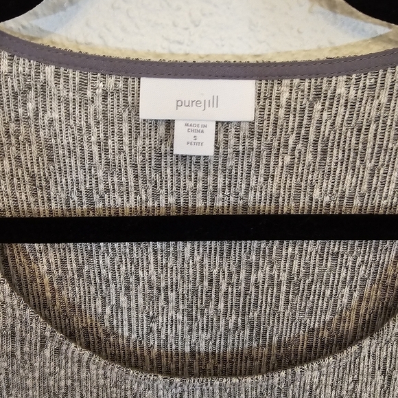 Purejill SP Linen Blend Stretchy Pullover Top 3/4 Sleeve - Picture 3 of 7